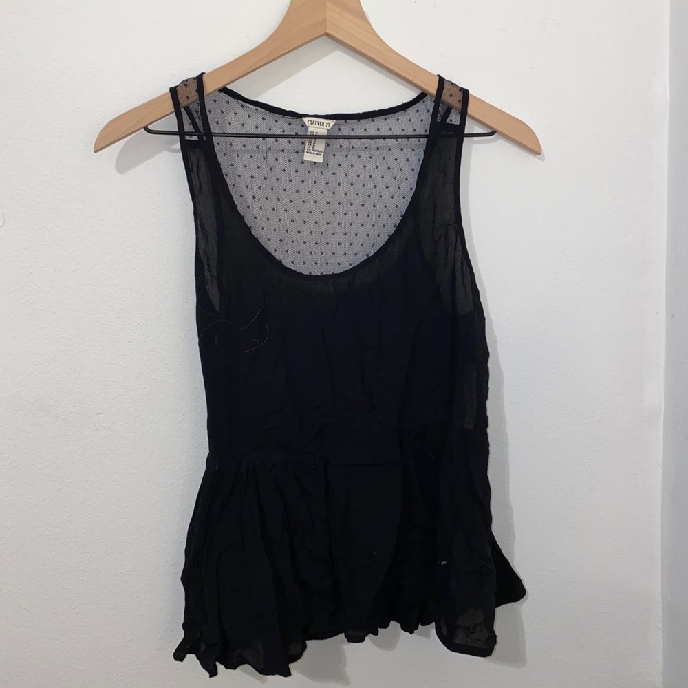 black tank with sheer back
